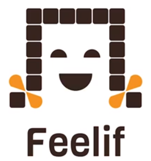 Feelil logo which is the face of a girl with pigtails