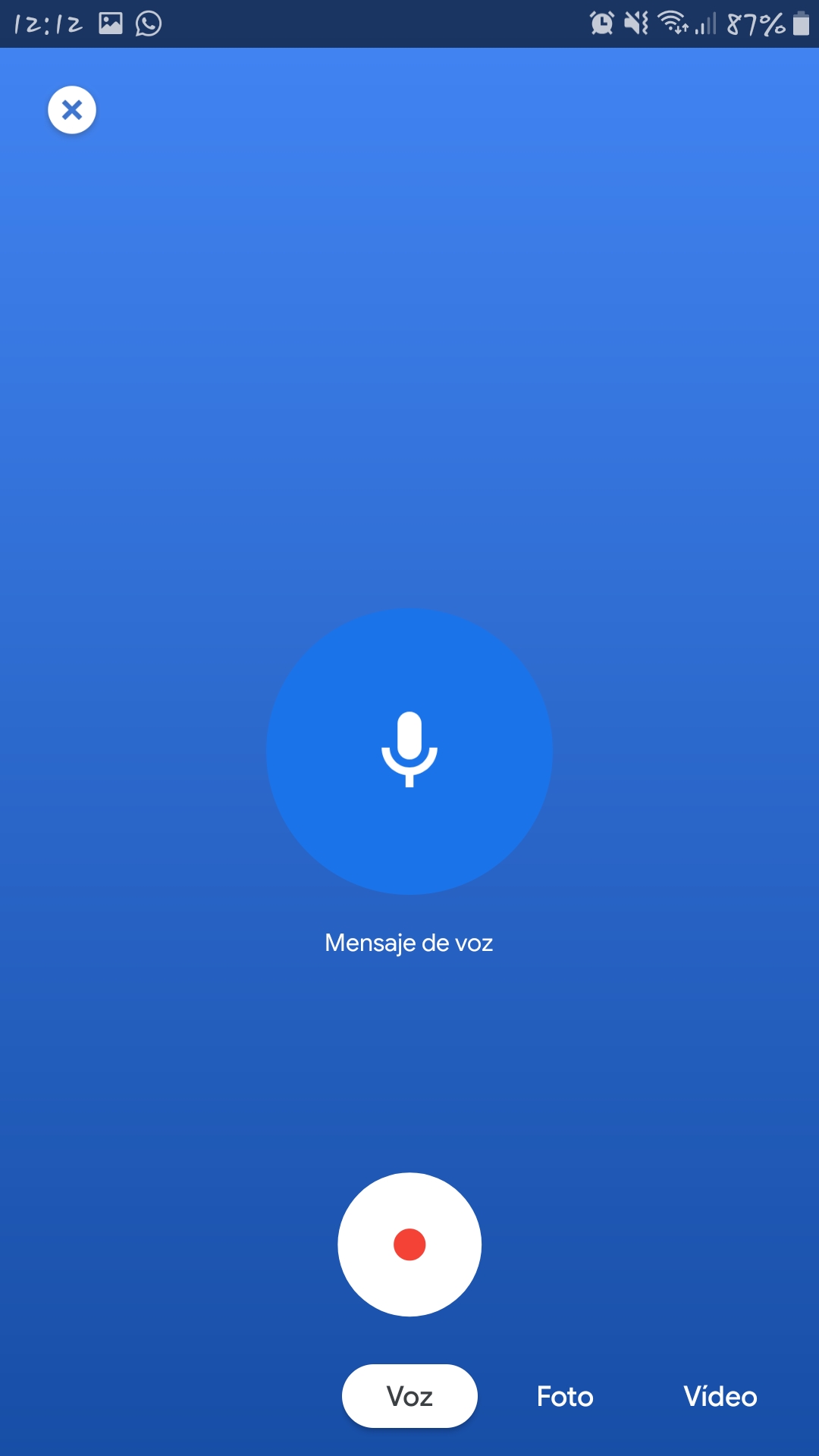 Voice message function