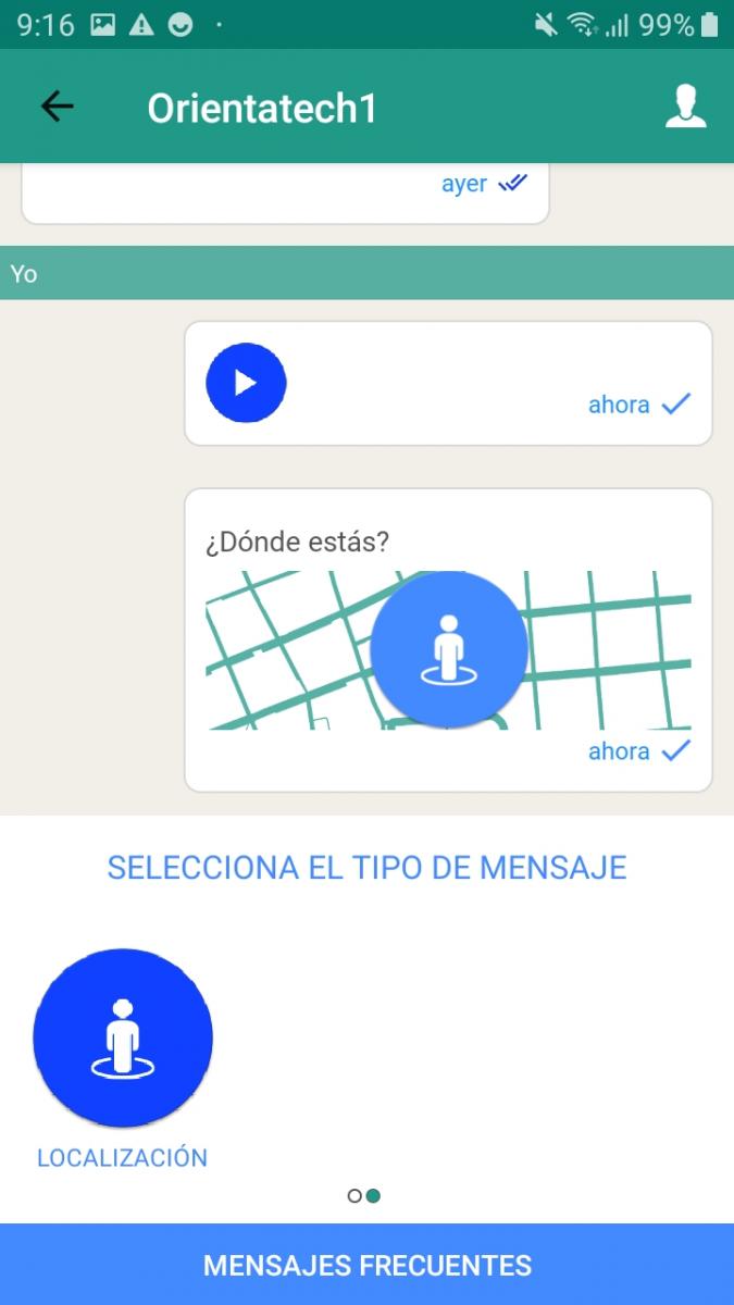 Example send location in a chat