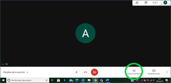 Screen image of video call in web browser