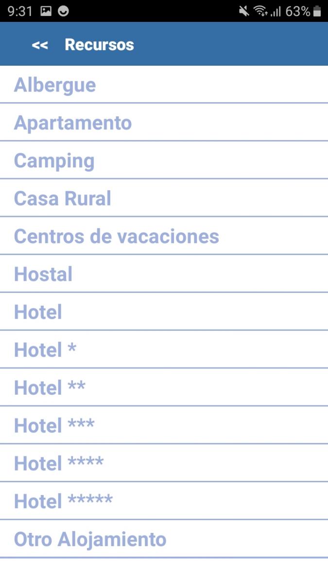 Example List of Filters Available in Accommodations
