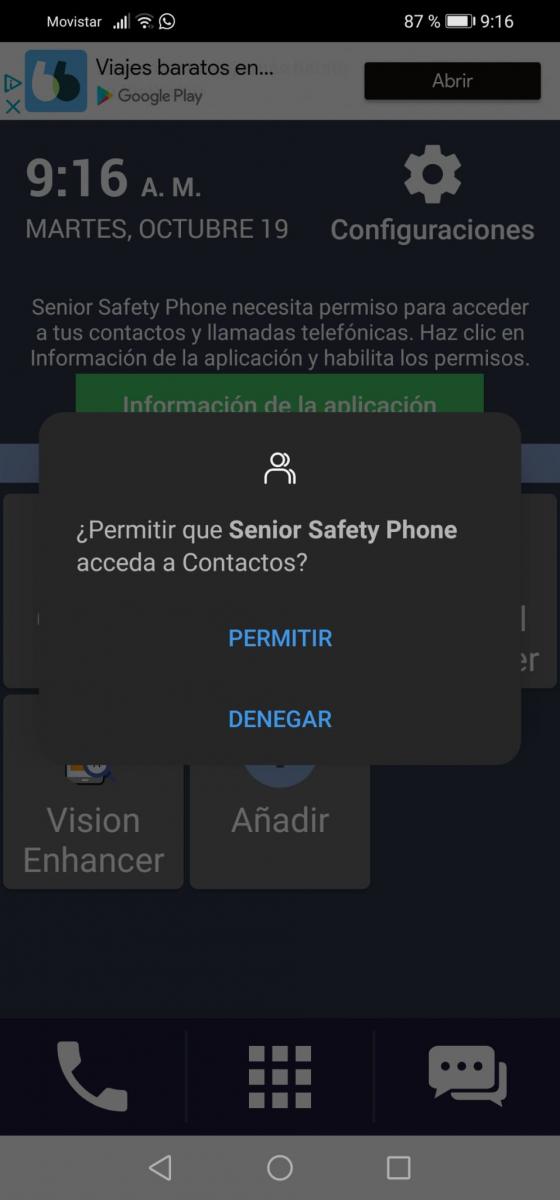 You can see the permissions requested by the app.