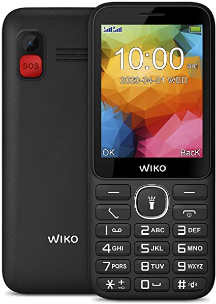 Imagen trasera y frontal del teléfono Wiko F200