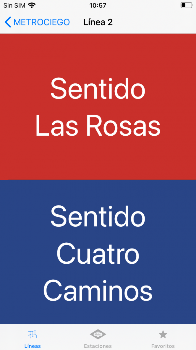 Selection of the direction of the metro line