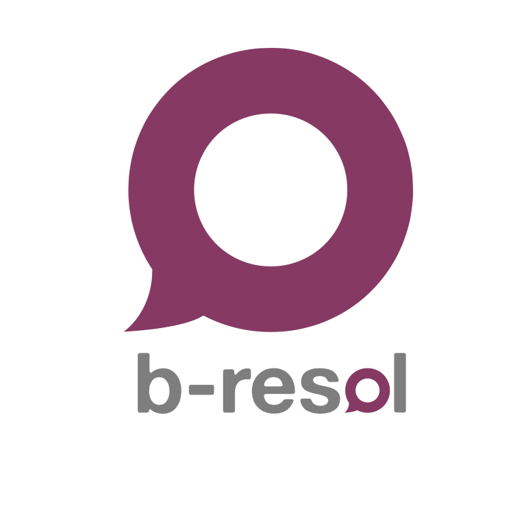 Logo B-Resol: Bocadillo de chat en la letra o