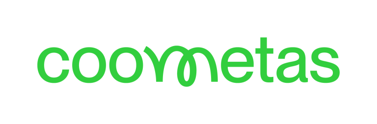 coometas logo, green letters