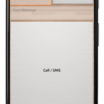 Image of the SMS sending screen