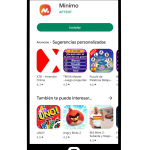 Búsqueda de Mínimo app en Play Store
