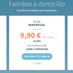 Imagen informativa sobre los precios de los diferentes planes de suscripción de Famileo.