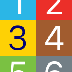 Imagen que muestra la página inicial de la aplicación. Está conformada por distintos botones de gran tamaño con la forma de los iconos de las líneas del metro de Madrid.