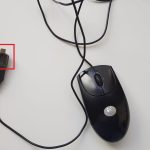 Ratón con adaptador para la aplicación de