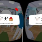 Imagen del visor de las gafas de realidad virtual