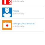 Ejemplo de servicios de emergencias disponibles en una localidad