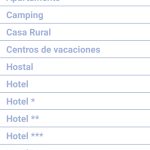 Example List of Accommodation Types