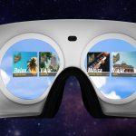 Image showing an example of the menus that can be displayed on the VR headset.